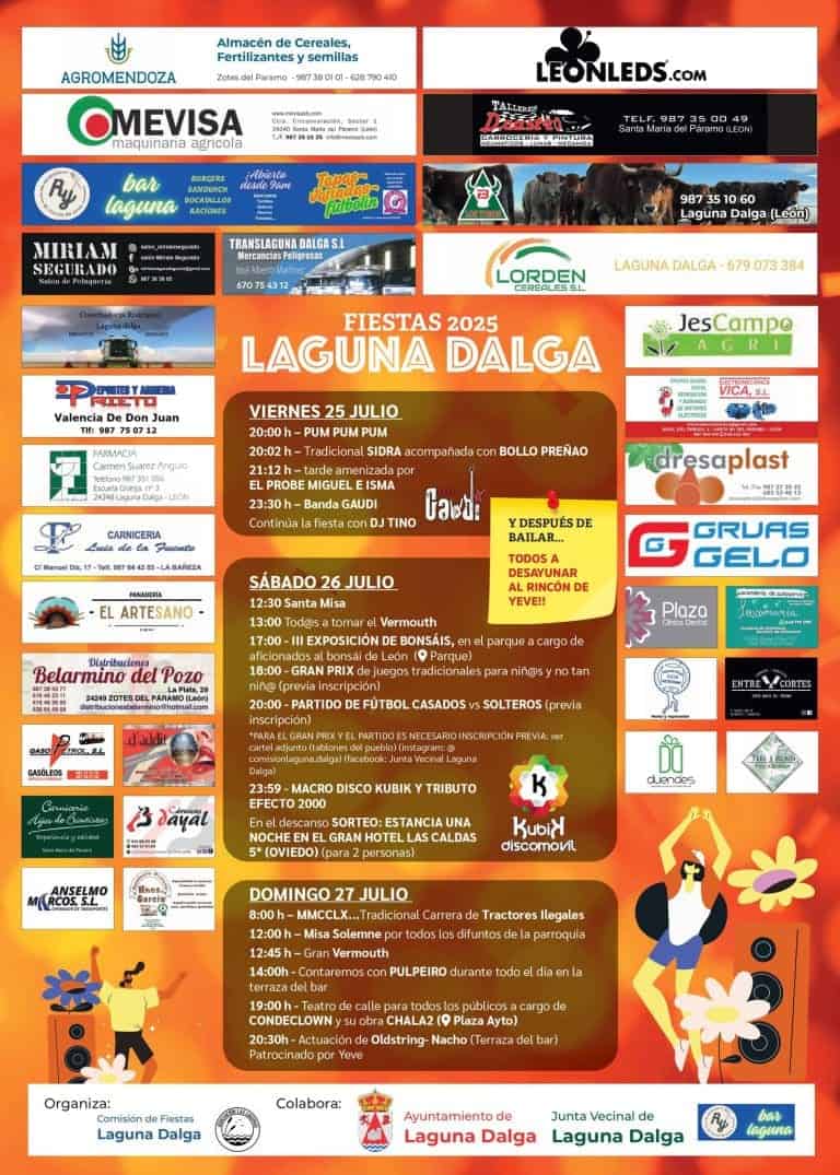 🥳 Fiestas Laguna Dalga 2025 – Concierto del Grupo Banda Gaudí y mucho más
